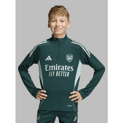 adidas Performance Junior Arsenal FC voetbalshirt Training Sport t-shirt Groen Jongens/Meisjes Polyester Opstaande kraag - maat 176 afbeelding