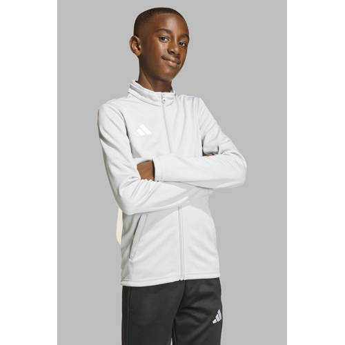 adidas Performance trainingsjack Entrada26 lichtgrijs Sportvest Jongens/Meisjes Polyester Opstaande kraag - maat 164 afbeelding