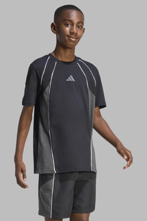T-shirt zwart/grijs