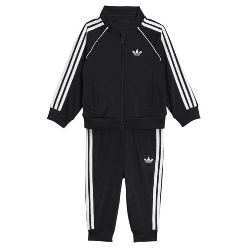 adidas Originals trainingspak Superstar zwart Joggingpak Jongens/Meisjes Polyester Ronde hals