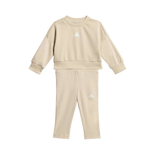 adidas Sportswear joggingpak beige Jongens/Meisjes Sweat Ronde hals - maat 74 afbeelding
