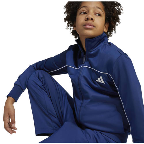 adidas Sportswear trainingspak donkerblauw Joggingpak Jongens/Meisjes Polyester Opstaande kraag - maat 140 afbeelding