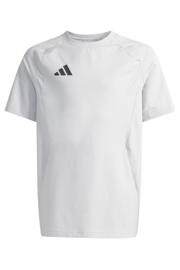 thumbnail: adidas Performance voetbalshirt Tiro Travel lichtgrijs