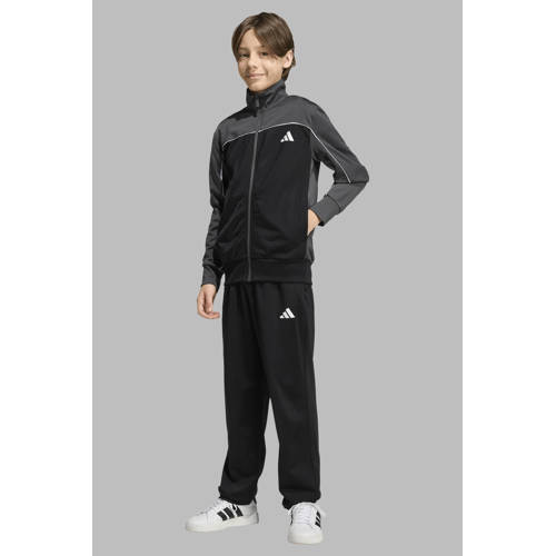 adidas Sportswear trainingspak zwart Joggingpak Jongens/Meisjes Polyester Opstaande kraag - maat 140 afbeelding