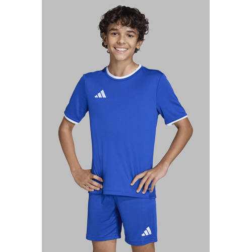 adidas Performance junior voetbalshirt Entrada26 blauw Sport t-shirt Jongens/Meisjes Polyester Ronde hals - maat 176 afbeelding