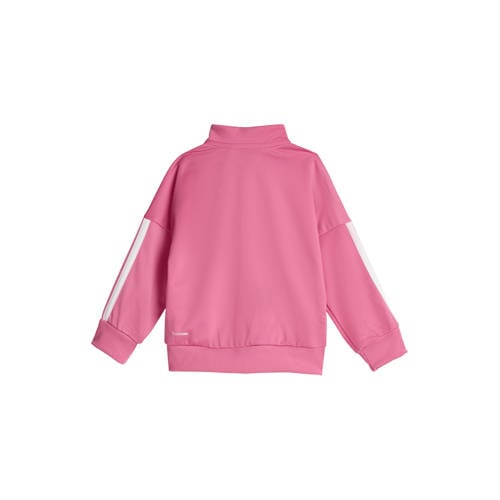 adidas Sportswear trainingspak roze/wit Joggingpak Jongens/Meisjes Polyester Opstaande kraag