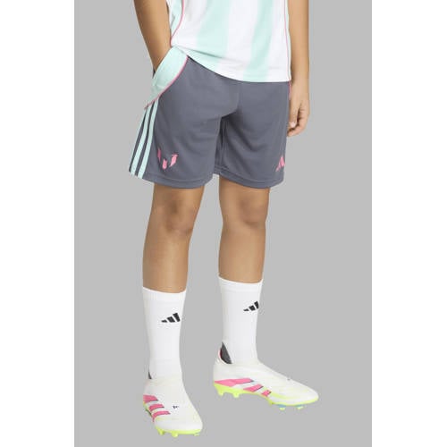 adidas Performance voetbalshort Messi grijs Sportbroek Jongens/Meisjes Polyester