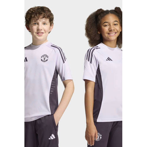 adidas Performance Junior Manchester United voetbalshirt Training Sport t-shirt Wit Jongens/Meisjes Polyester V-hals