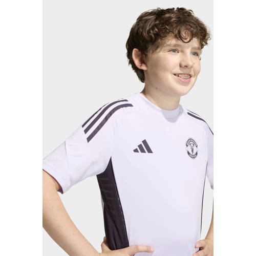 adidas Performance Junior Manchester United voetbalshirt Training Sport t-shirt Wit Jongens/Meisjes Polyester V-hals - maat 176 afbeelding
