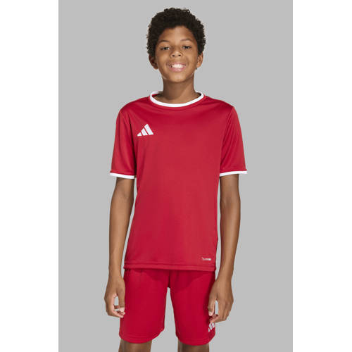 adidas Performance junior voetbalshirt Entrada26 rood Sport t-shirt Jongens/Meisjes Polyester Ronde hals - maat 116 afbeelding