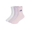 adidas Performance Crew sportsokken lichtroze/wit/lila