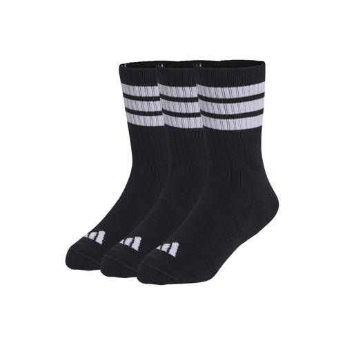 adidas Performance sportsokken - set van 3 zwart/wit Jongens/Meisjes Katoen - maat 31-33 afbeelding