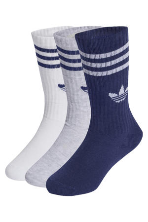 sokken - wit/grijs/donkerblauw (set van 6)