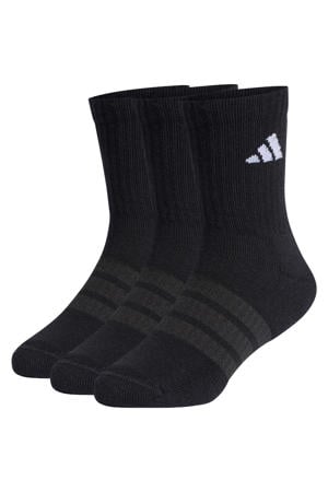 sportsokken Crew - zwart (set van 3)