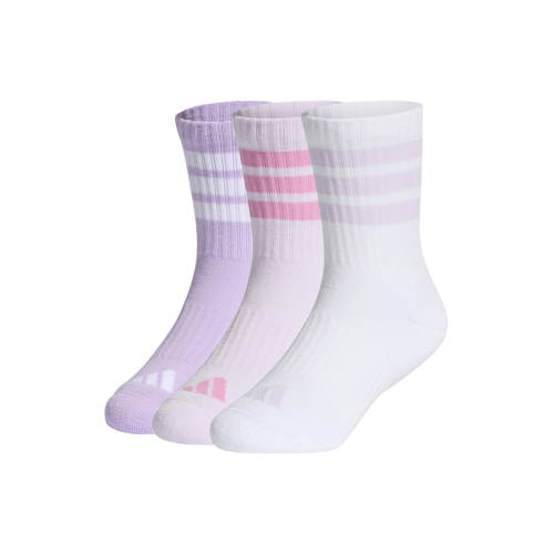 adidas Performance sportsokken - set van 3 lila/wit/roze Paars Jongens/Meisjes Katoen - maat 28-30 afbeelding