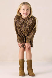 thumbnail: Sissy-Boy corduroy blousejurk met panterprint donkergroen