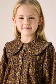 thumbnail: Sissy-Boy corduroy blousejurk met panterprint donkergroen