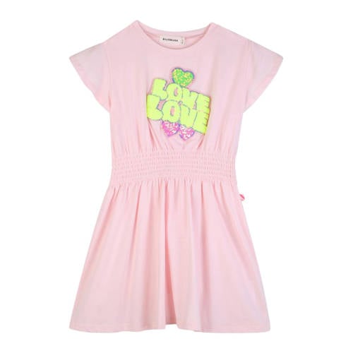 Billieblush t-shirtjurk lichtroze Meisjes Katoen Ronde hals Printopdruk - maat 110 afbeelding
