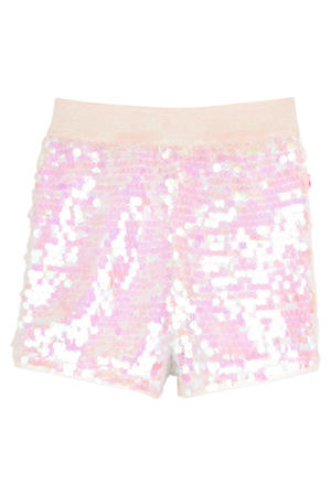 korte broek met pailletten lichtroze