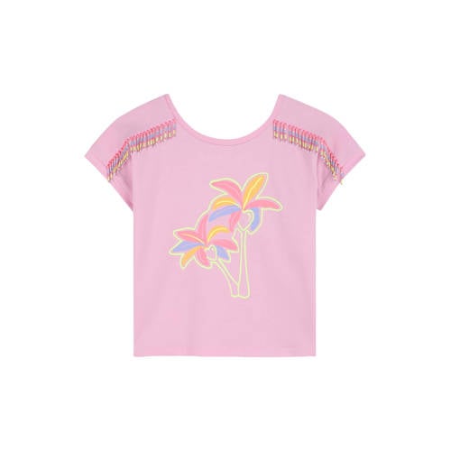 Billieblush T-shirt lichtroze Meisjes Katoen Ronde hals Printopdruk - maat 104 afbeelding