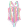 Billieblush badpak met pailetten  roze / geel / blauw