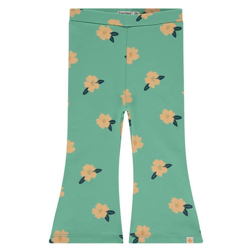 Babyface flared gebloemde legging groen Broek Meisjes Katoen Bloemen - maat 92 afbeelding