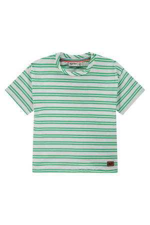 gestreept T-shirt groen