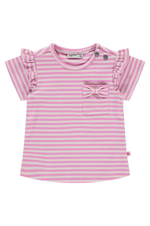 gestreept T-shirt roze