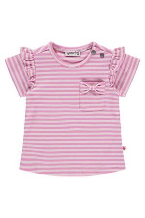 gestreept T-shirt roze
