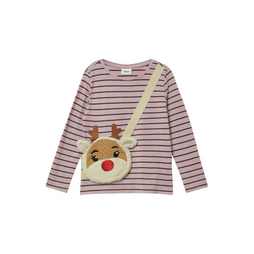 s.Oliver gestreepte longsleeve Jongens/Meisjes Katoen Ronde hals Streep - maat 104/110 afbeelding
