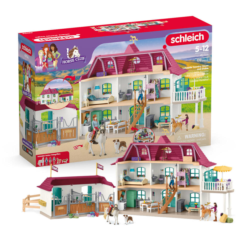 Schleich Horse Club Lakeside-landhuis en -stal