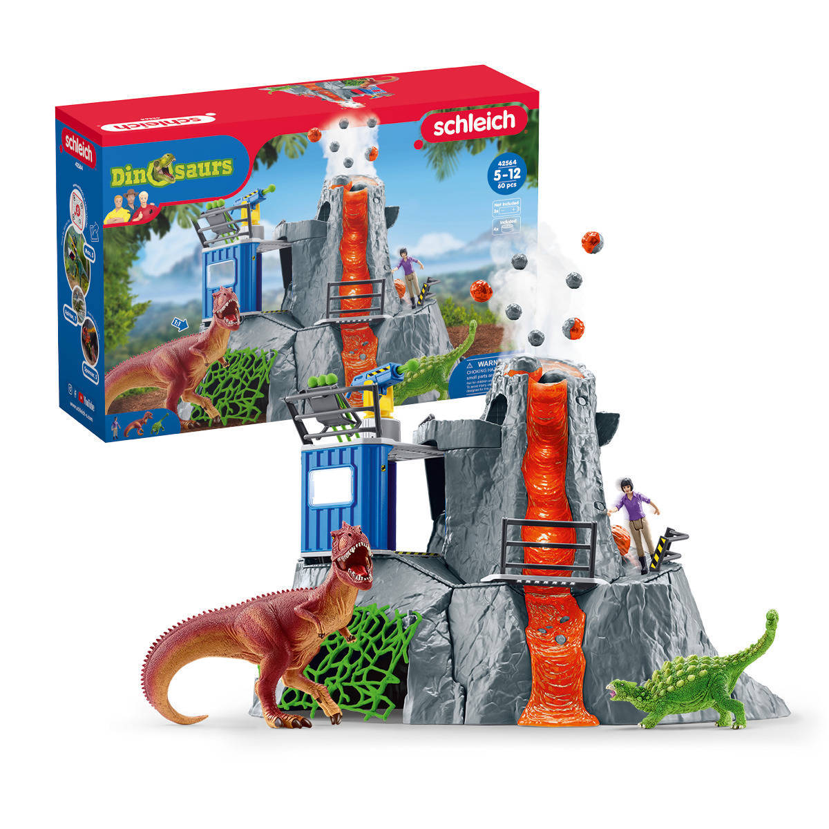 schleich DINOSAURS Dino Tempel Verovering, vanaf 5 jaar, 42657 - Speelsets, 124 Onderdelen