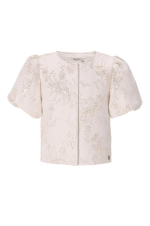 gebloemde blouse goud