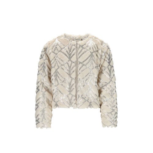 Like Flo gevoerd vest ecru Meisjes Imitatiebont Ronde hals Effen - maat 158/164 afbeelding