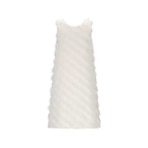 Like Flo A-lijn jurk crème Ecru Meisjes Polyester Ronde hals Effen - maat 122 afbeelding