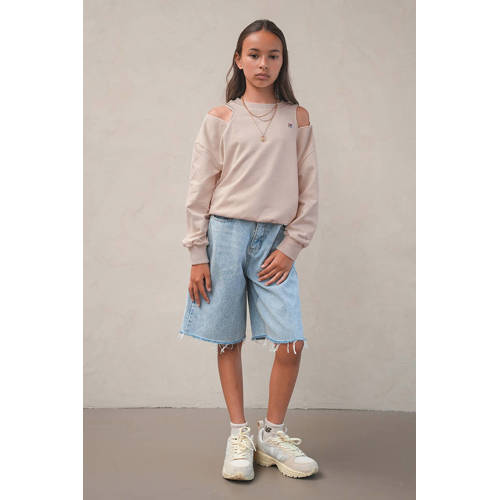 Like Flo Young sweater beige Meisjes Stretchkatoen Ronde hals Effen - maat 152 afbeelding