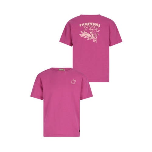 Like Flo Young T-shirt met backprint fuchsia Roze Meisjes Katoen Ronde hals - maat 152 afbeelding