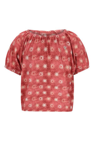 blousetop roodbruin