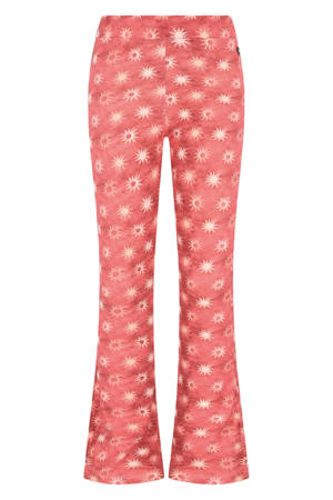 flared casual broek roodbruin