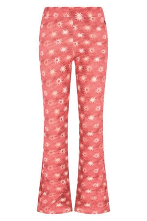 flared casual broek roodbruin