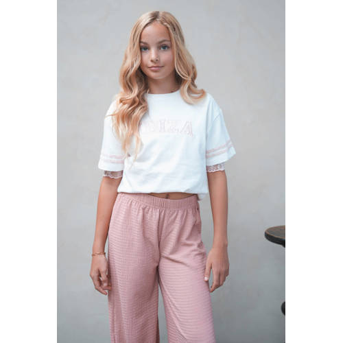 Like Flo Young blousetop lichtroze Meisjes Polyester Ronde hals Effen - maat 176 afbeelding