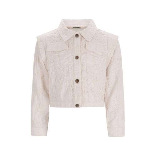 Like Flo zomerjas ecru Meisjes Polyester Reverskraag Effen - maat 104 afbeelding