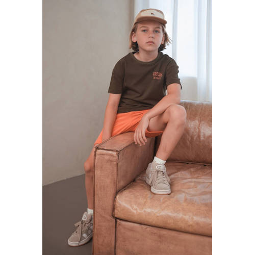 Like Flo Boys T-shirt met backprint donkergroen Jongens Katoen Ronde hals - maat 110 afbeelding