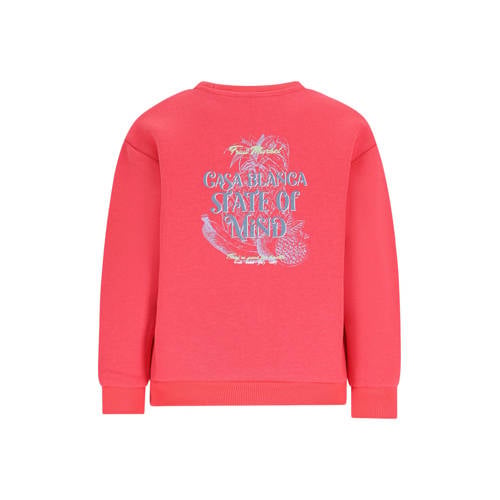 Like Flo Boys sweater met backprint roze Backprint - maat 122/128 afbeelding