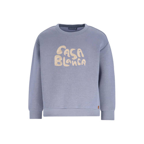 Like Flo Boys sweater lichtblauw Tekst - maat 146/152 afbeelding