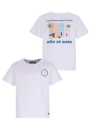 T-shirt met backprint wit