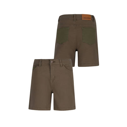 Like Flo Boys regular waist casual short groen Korte broek Jongens Stretchkatoen - maat 104 afbeelding
