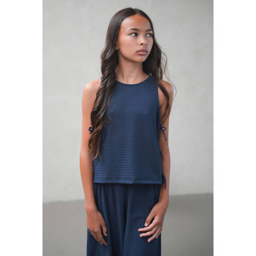 Like Flo Young mouwloze top donkerblauw Meisjes Polyester Ronde hals Effen - maat 140 afbeelding