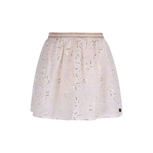 Like Flo korte rok met pailletten ecru Meisjes Polyester Effen - maat 116 afbeelding