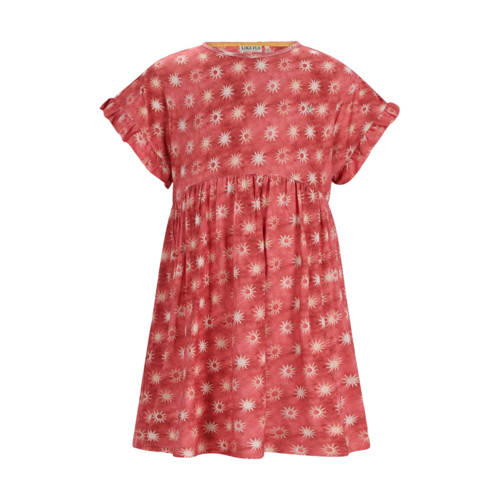 Like Flo A-lijn jurk roodbruin Meisjes Viscose Ronde hals All over print - maat 140 afbeelding